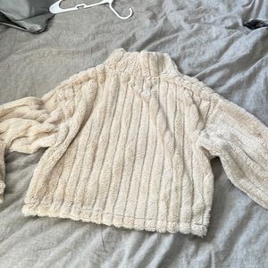 Tan medium fuzzy sweater never worn still with tags